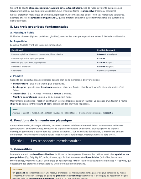 Page du poly KeyMed UE3 : asymétrie et fluidité.
